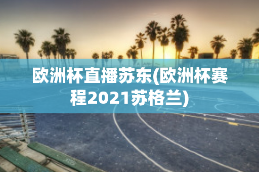 欧洲杯直播苏东(欧洲杯赛程2021苏格兰)