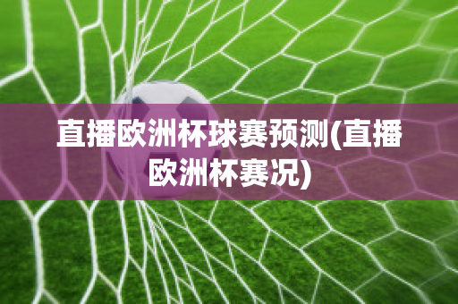 直播欧洲杯球赛预测(直播欧洲杯赛况)