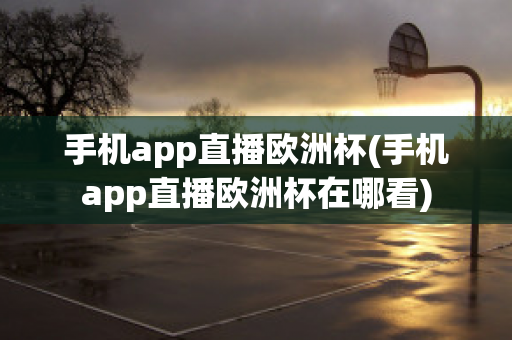 手机app直播欧洲杯(手机app直播欧洲杯在哪看)