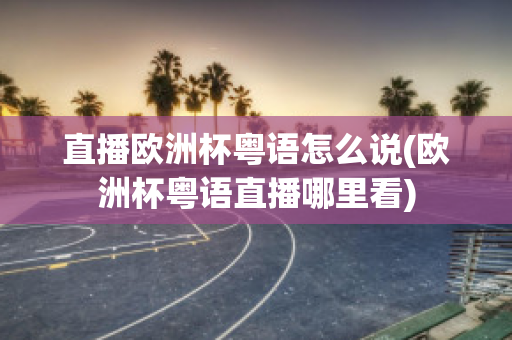 直播欧洲杯粤语怎么说(欧洲杯粤语直播哪里看)