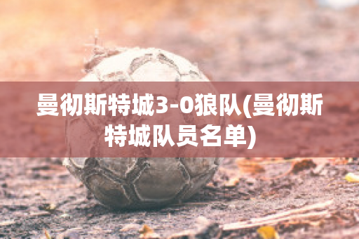 曼彻斯特城3-0狼队(曼彻斯特城队员名单)