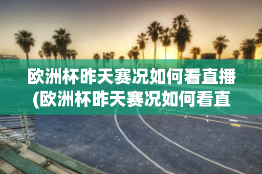 欧洲杯昨天赛况如何看直播(欧洲杯昨天赛况如何看直播回放)