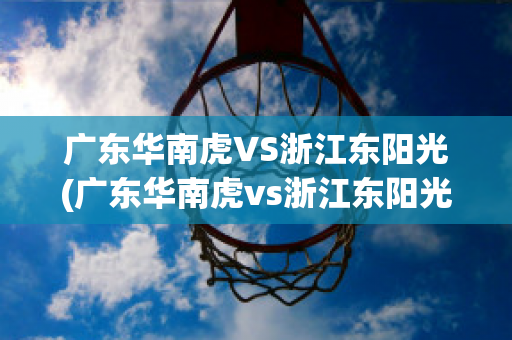 广东华南虎VS浙江东阳光(广东华南虎vs浙江东阳光药)