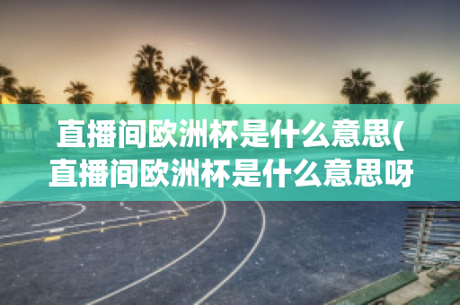 直播间欧洲杯是什么意思(直播间欧洲杯是什么意思呀)