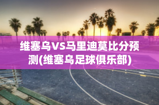 维塞乌VS马里迪莫比分预测(维塞乌足球俱乐部)