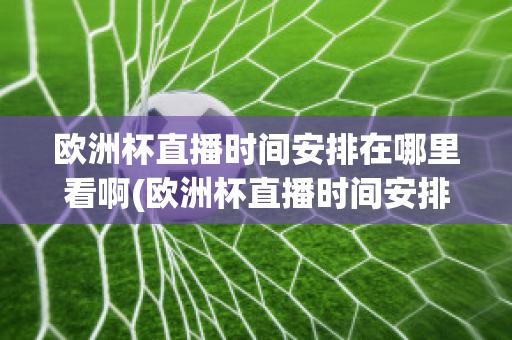 欧洲杯直播时间安排在哪里看啊(欧洲杯直播时间安排在哪里看啊英文)