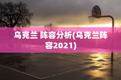 乌克兰 阵容分析(乌克兰阵容2021)