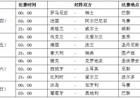 欧洲杯开场直播时间表:欧洲杯开场直播时间表格